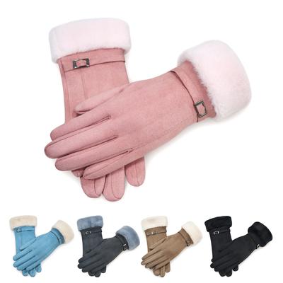 2020New Style Gloves Women Winter Fashion Ladies Thickening Keep Warm Gloves Winter Touch Women's Winter Gloves