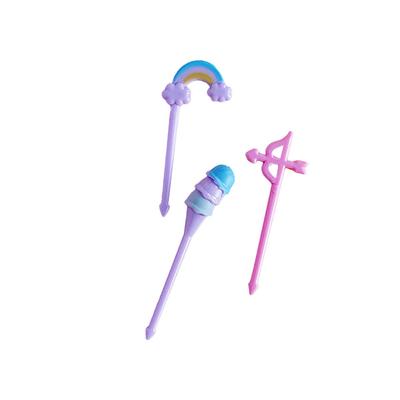 Lot de 6 mini fourchettes à fruits et aliments de dessin animé pour enfants, fourchettes à dessert, décoration de fête