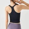 Women's Racerback Sports Tank with Chest Pads - Breathable, Shockproof, Ideal for Yoga, Running, and Fitness