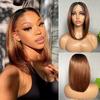 Long Straight Synthetic Lace Wig 32In Middle Part Wigs with Pre Plucked Baby Hair Brown Color Heat Resistant Fiber for Women
