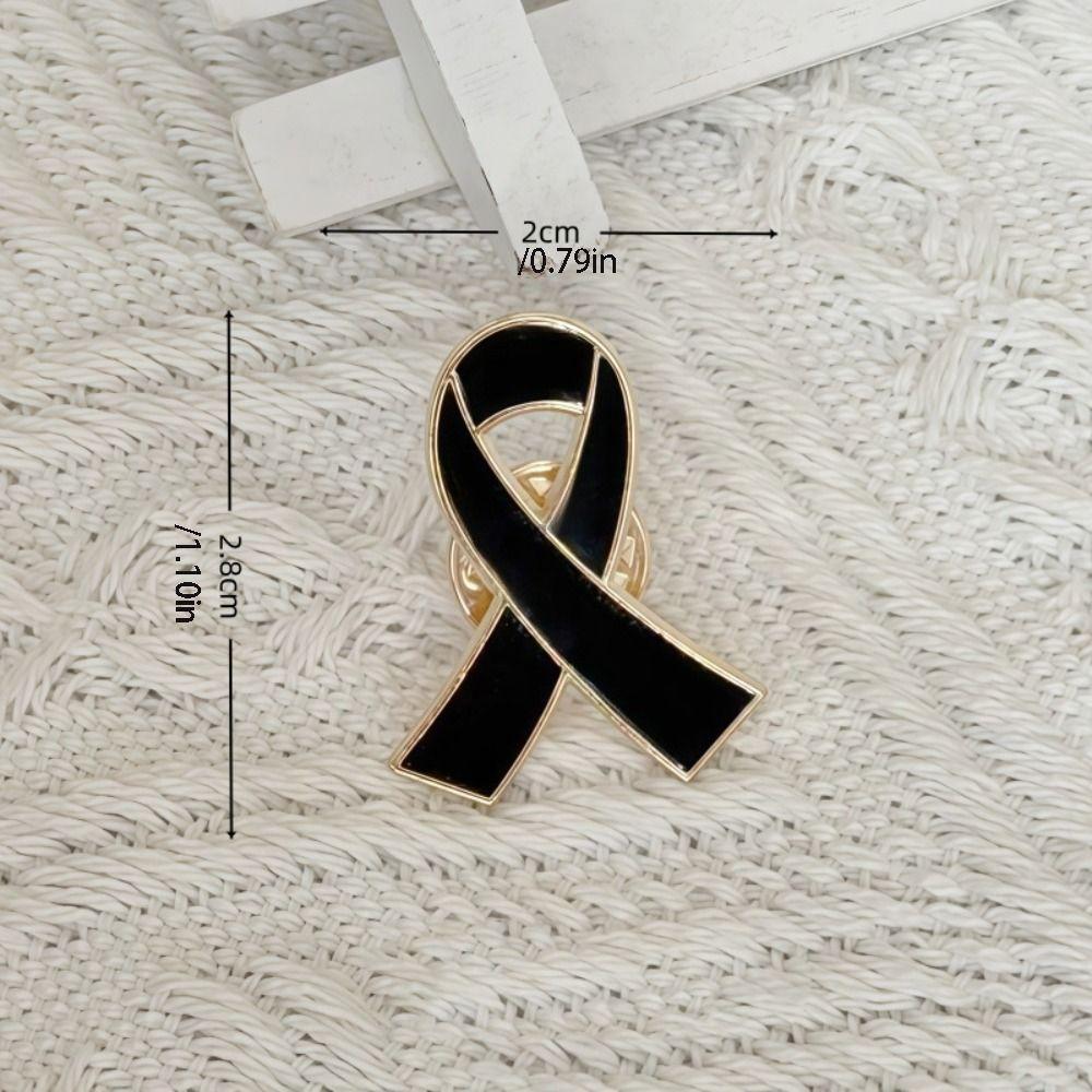 Awareness Funeral Ribbon Badge Brooch White Funerals Memorial Pin Mourning Badge Brooch Women Men