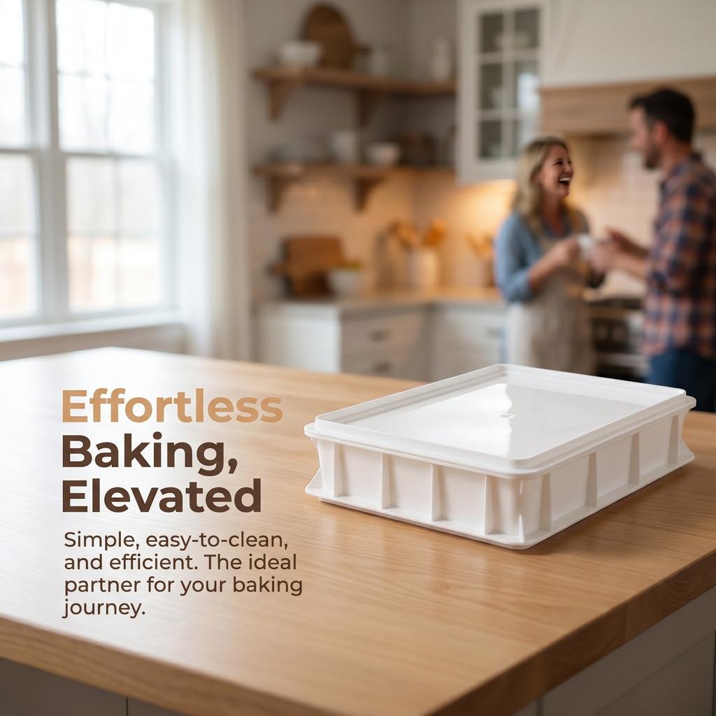 Pizza Dough Proofing Box Stackable Plastic Tray for Home Bakery Moisture Retaining Dough Proofing Container Efficient Space