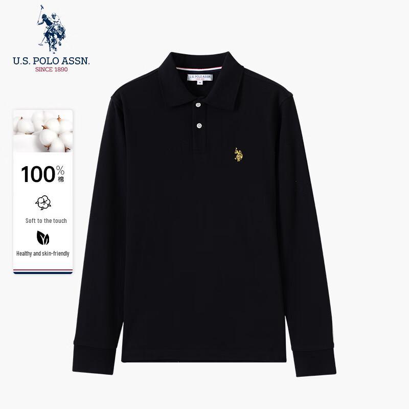 U.S. Polo Assn. Herren Business Casual Langarm-Poloshirt
