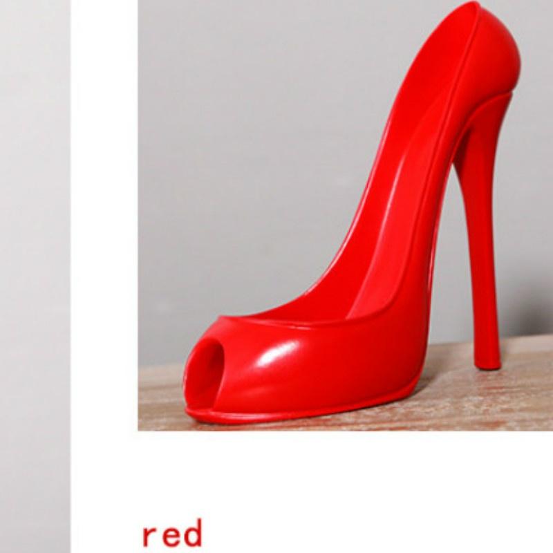 

Креативная стойка для вина в форме высокого каблука из смолы, стойка для красного вина, украшение дома красный