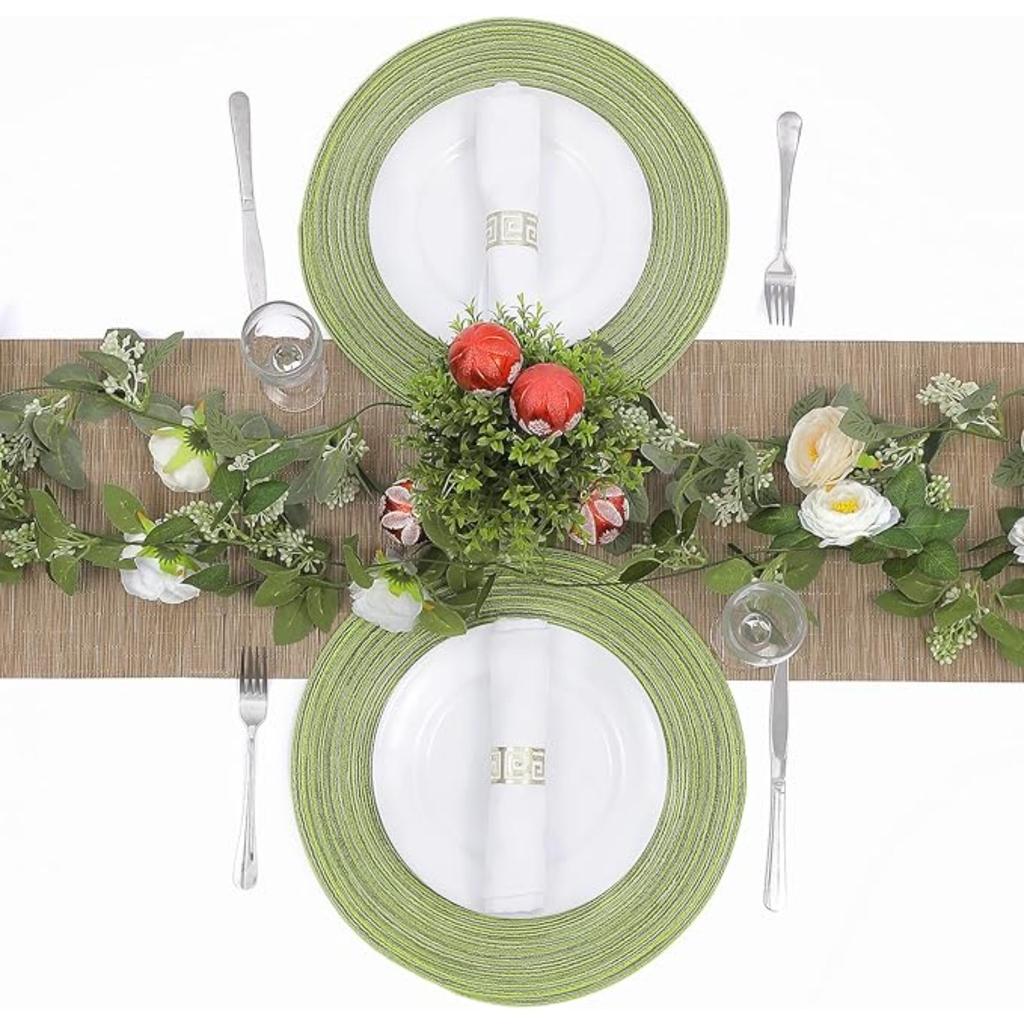 Kulaté prostírání Sada 4 kusů Kulaté stolní prostírání Pletené bavlněné prostírání 30 cm pro kuchyňský jídelní stůl Sváteční párty
