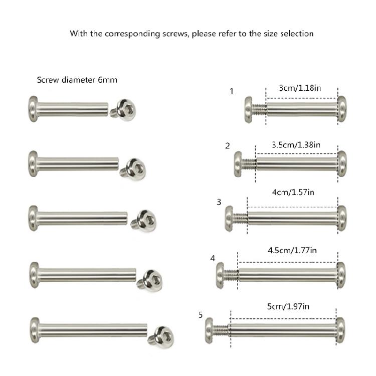 10 Pcs Screws Nails Rivets Inner Hexagon Screws Luggage Wheels Tacks Screws