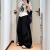 Lace stitching casual pants women's summer lazy wind high waist loose quick-drying wide-leg pants