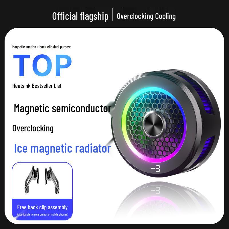 X76 Mobile Cooler: Digital Display, 3-Speed, Semiconductor Ice-Cooling for Gaming and Streaming