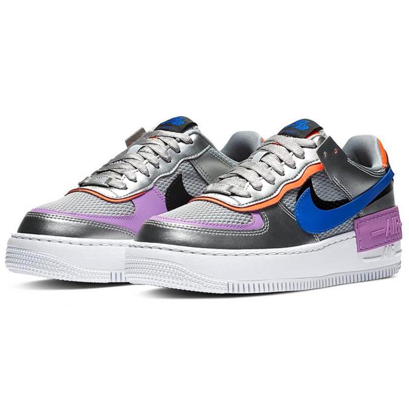 Nike Air Force 1 Low Shadow Metallic Silver Women's Sneakers CW6030-001