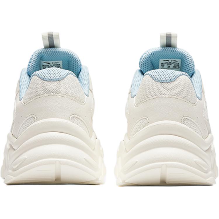 Anta Kids Mesh Fashion Comfortable Lightweight Shock Absorption Low Top Casual Shoes Kids Casual Shoes White Gray Blue A322418801H-1