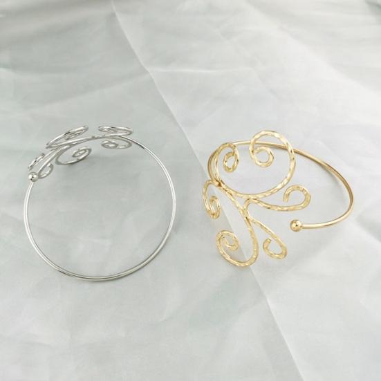 Bracelet Arm Chain Bright Color Glossy Hollow-Out Geometric Pattern Arm Cuff Bangle Body Bracelet