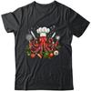 Chef Octopus Funny Cooking Sous Chef Cook Art Men Women Shirt Short Sleeve Tee