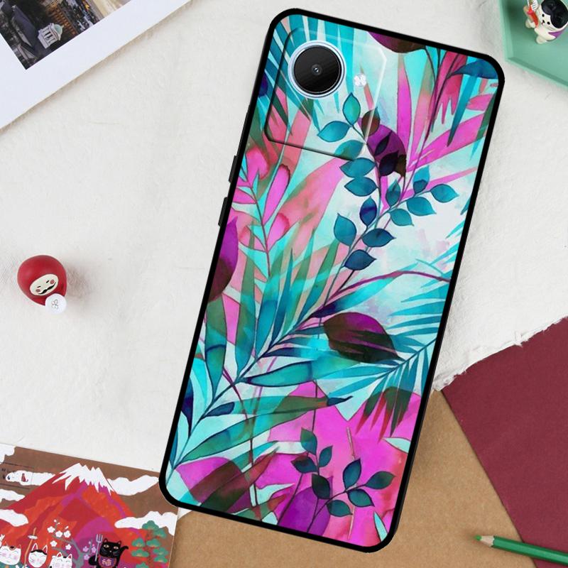 Tropical Leaves For Realme GT 6T 6 5 GT 7 Pro C61 C55 C53 C51 C21Y C25S C67 C75 10 11 12 13 14 Pro Plus Case