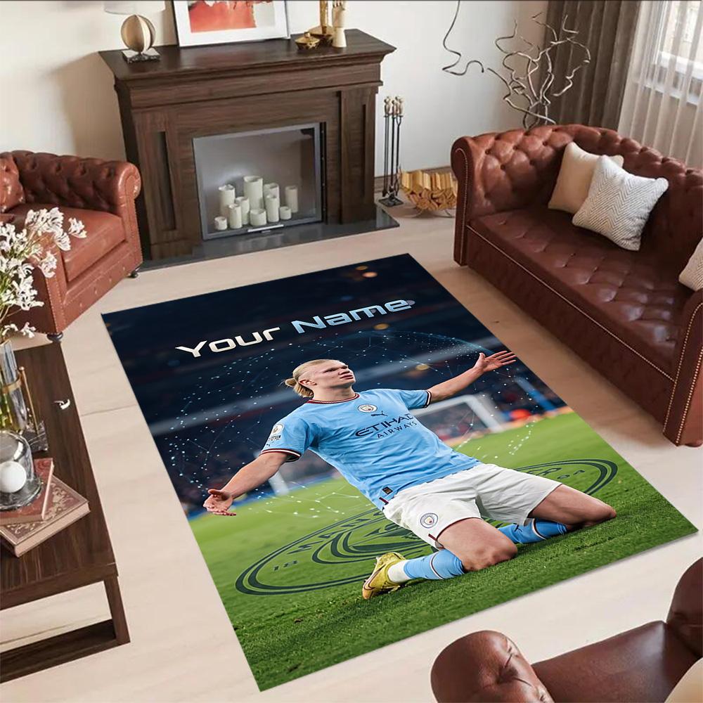 Haaland Personalized Text Carpet Perfect For Bedrooms Kitchen Outdoor Foyer Antislip Carpet Decorate Offices Perfect Gift For Friends Family