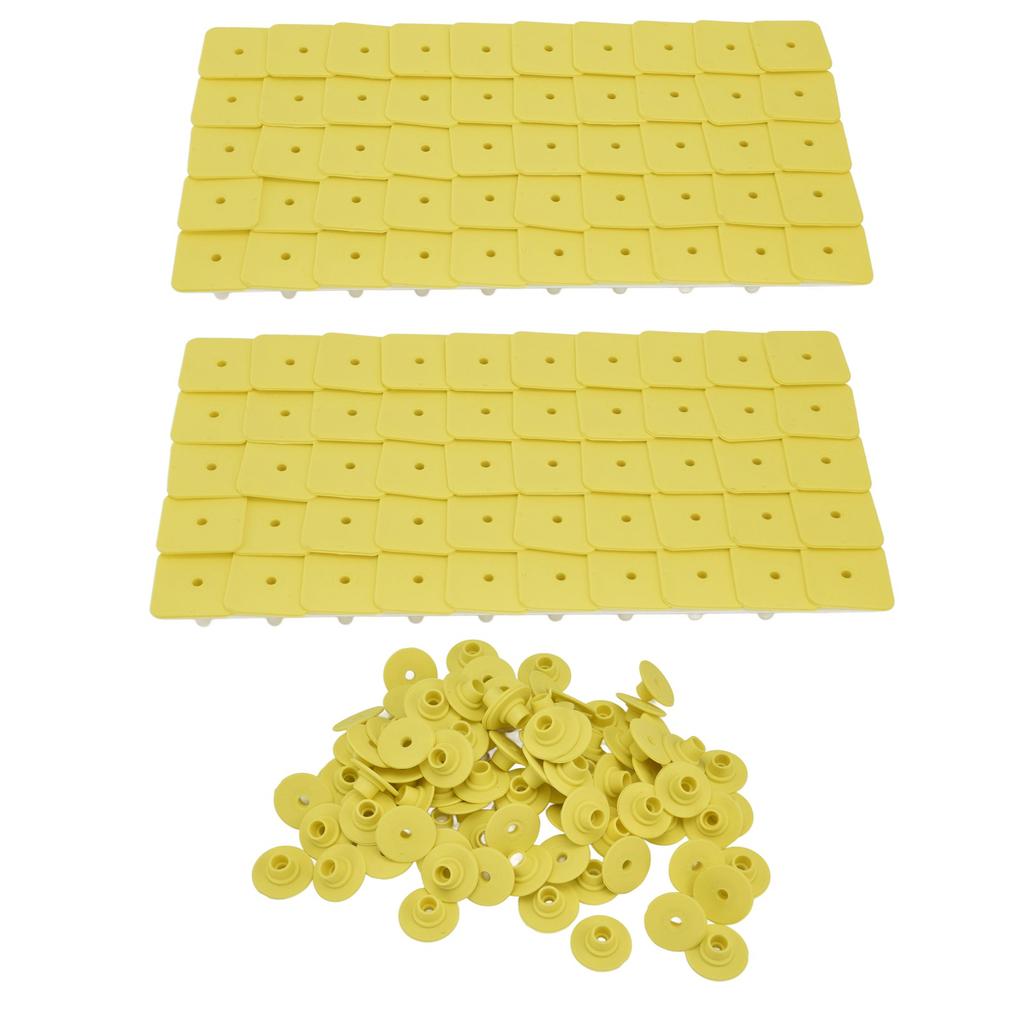 100Set Plastic Ear Tag Set Livestock Pig Cow Sheep Ear Labels Markers Accessory for Identification