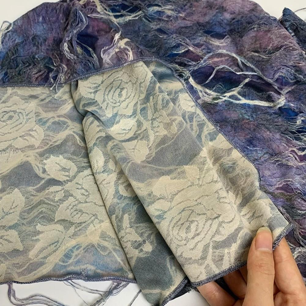 Y2K Wasteland Style Hair Scarf Hip Hop Distressed Ripped Tube Top Tie-dye Hair Band  Spicy Girls