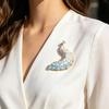 Brooch Pin Gradient Color UV Printing Peacock Shape Zinc Alloy Pin Suits Coats Sweaters Badge Versatile Accessories