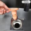 1-10PCSBath Shower Floor Drain StrainerCover Plug Trap Silicone Anti-odor Sink Bathroom Water Filter Insect Prevention Deodorant