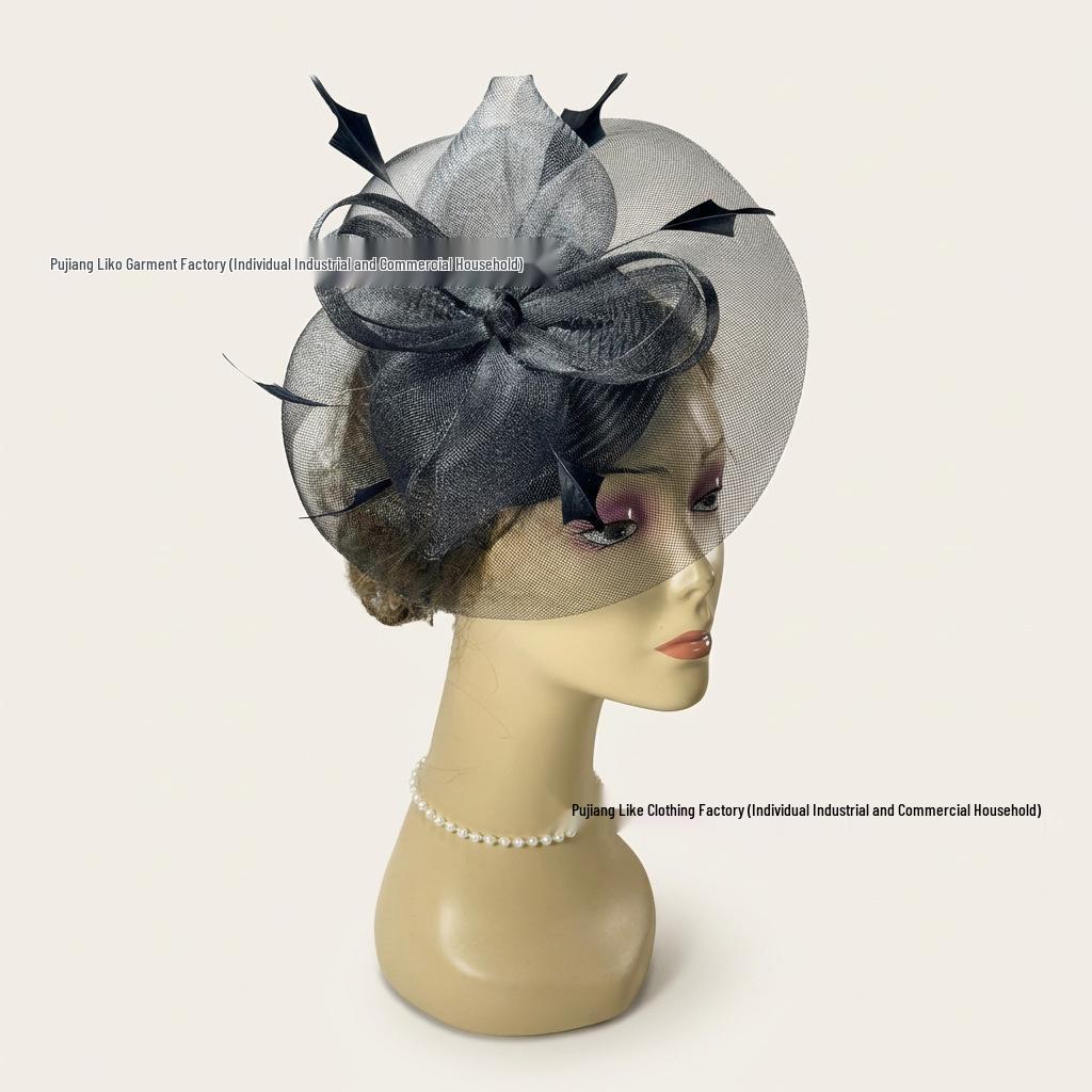 Elegant Feather Bridal Fascinator for Tea Party or Derby
