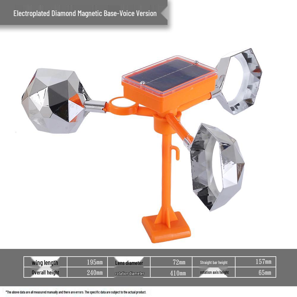 Solar-Powered Reflective Bird Repeller for Orchards, Fish Ponds, and Farmland