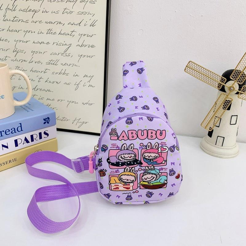 Cartoon Cute Labubu Children'S Bag Chest Bag Trend  Waist Bag Coin Purse Storage Pouch Shoulder Crossbody Bags Kids Gifts