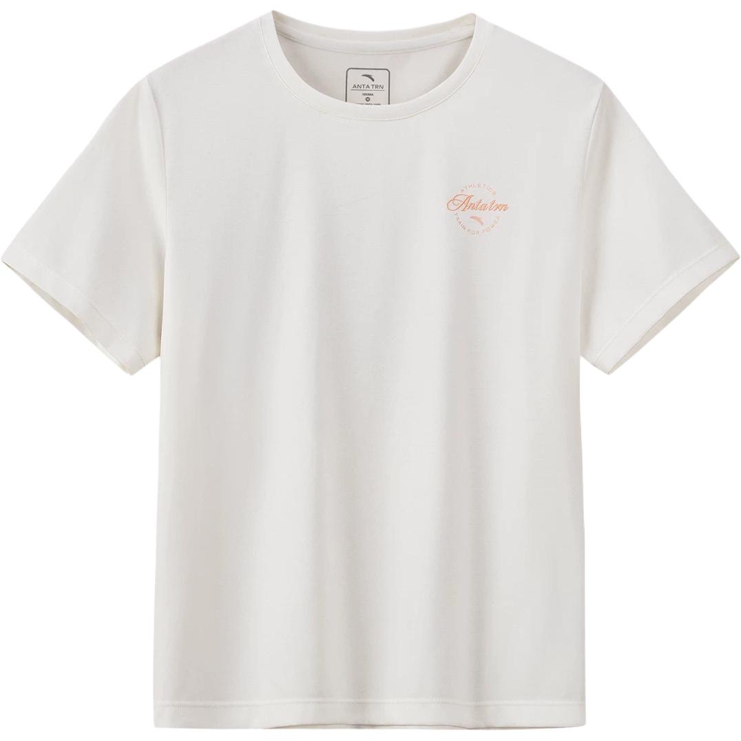 

Anta Breathable Round Neck Simple Letter Fashion Short Sleeve T-Shirt Women tops 162627115-1 S