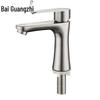 Robinet de Lavabo de Salle de Bain Simple Froide en Acier Inoxydable
