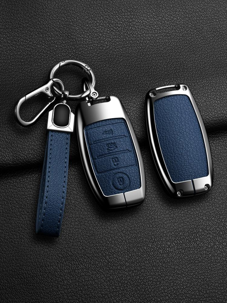 High Quality Zinc Alloy Leather Car Key Case Cover For Kia Sportage Cerato Optima K2 K3 K4 K5 Rio Picanto Soul Sorento Sedona