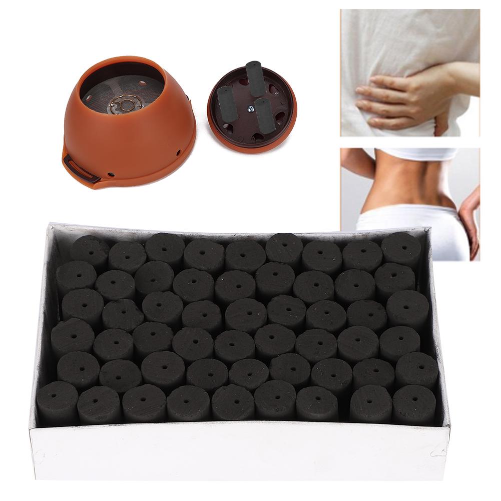 

54pcs Smokeless Moxa Cone Moxa Stick Household Moxibustion Acupuncture Massage Tool