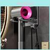Modern Minimalist Aluminum Wall Mount Hair Dryer Holder With Antitheft Design For Hotels And Bathrooms