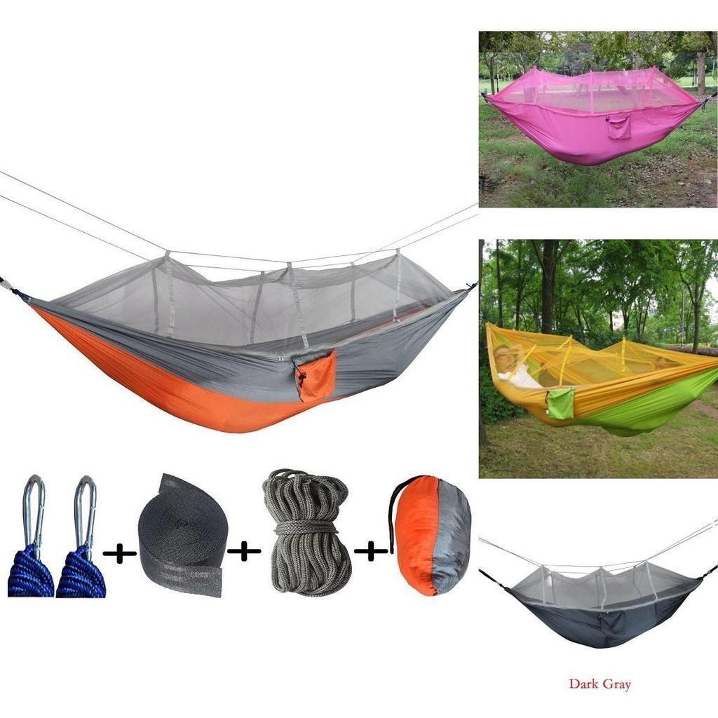 Premium Camping Double Person Travel Outdoor Tent Hammock Bed With Mosquito Net
