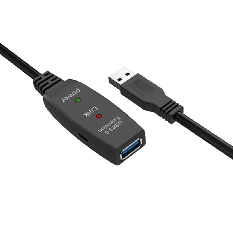 USB3.0 Extension Cord with Signal Boosters Active Repeater USB Male to Female Extender Wire for Wireless Netwrok Adapter