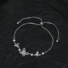 Elegant Butterfly Charm Bracelet for Women, Adjustable Sliding Crystal Bracelets with Micro Pave CZ Hollow-out Design