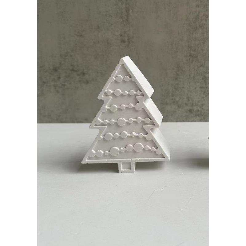 Christmas Day Atmosphere Decorative Lamp Mold Christmas Tree Plaster Ornament Mold Candle Aromatherapy Dropping Decoration Mould
