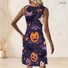 Plus Size Women Round Neck Sleeveless Tank Midi Dress Summer Casual Soft Outfit
