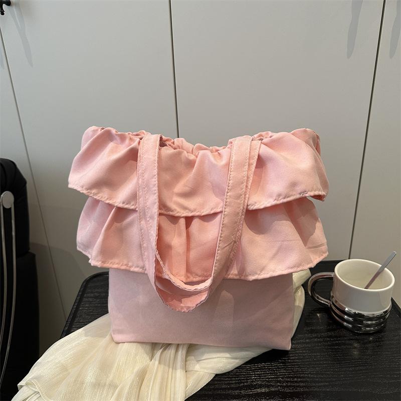 2025 girls spring new pleated ballet style multi-layer skirt design single shoulder portable tote bag super popular
