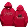 Stray Kids Script Logo ATE Group Lightning Hoodie Stray Kids Members Group Photo with White Lightning & ATE Metal Logo, Oversized K‑Pop Fan Pullover