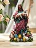 1pcs Bohemian style Easter Jesus and Lamb tabletop decoration, perfect for office desks, cafes, and bedrooms