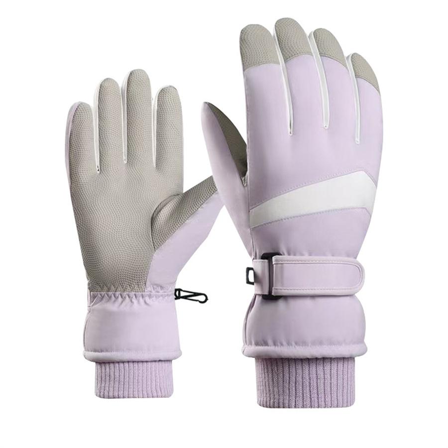 Women's Waterproof Winter Ski Gloves, Warm Fleece Lined, Anti-Slip Touchscreen Gloves for Snowboarding, Skiing