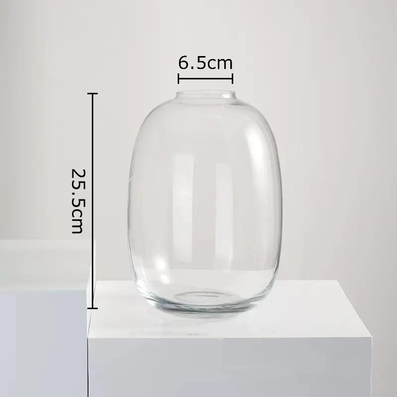 

Minimalist Transparent Glass Vase Desk Decoration Flower Arrangement Hydroponics Flower Pots Floral Vases Room Aesthetic Decor