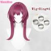 Hohe Qualität Kafka Synthetik Perücke Spiel HSR 43cm Lang Rose Lila Cosplay Anime Perücke Hitzebeständig Halloween Party Perücken + Perückenkappe
