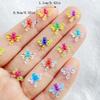 50Pcs Cute Mini Cartoon Colorful Butterflies Flat Back Rhinestone Bead Scrapbook DIY Manicures Appliques Accessories Crafts