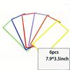 6pcs 7.9×3.5 Inches Magnetic Dry Erase Tags – Color Border Blank Cards, Reusable Magnetic Name Labels for Home, Office, Classroom