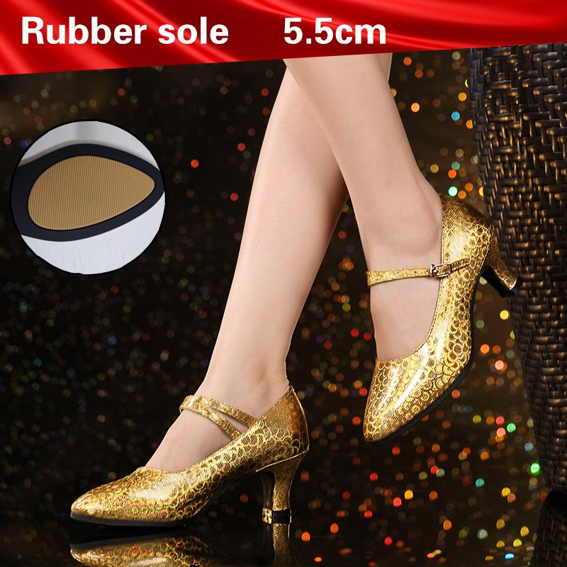 Flickor Ballroom Latin Tango Modern Dans Skor Closed Toe Sandaler Indoor Dans Skor Damskor