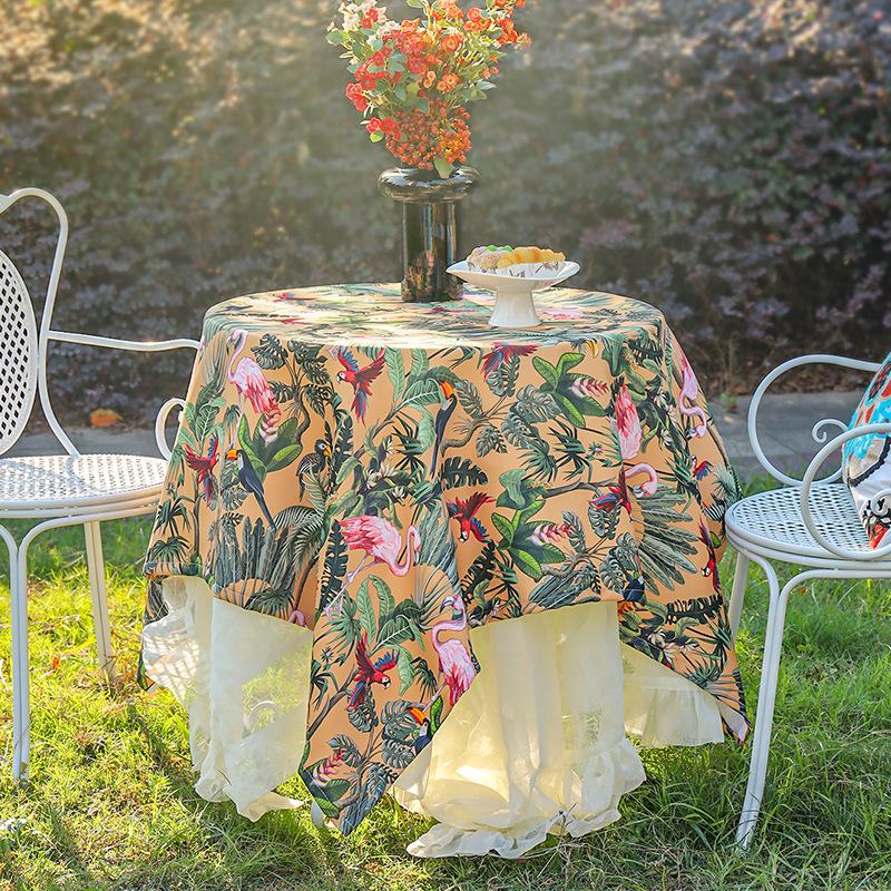 

Свежий стиль пасторальный стиль обеденный стол ткань бытовой светильник роскошный пыленепроницаемый нескользящий чехол для скатерти тканевый чехол полотенце 132*180