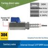 304 Stainless Steel Sanitary Mini Ball Valve, Internal/External Thread, High Pressure, 1/8"-3/4" Sizes, Open Pagoda Design