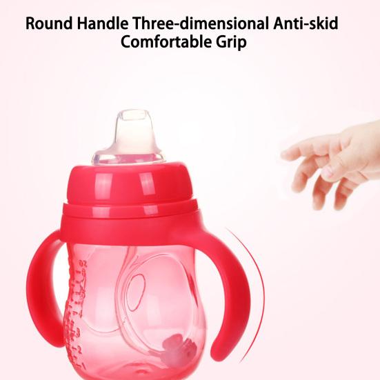 180ML Baby Wasserbecher Anti-Erstickungsgefahr Staubdicht Gute Abdichtung Eingebauter Schwerkraftball mit Griff Wasser trinken Auslaufsicher Abgerundeter Griff Kinder