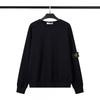 Stone Island Compass Patch Basic Hoodless Sweatshirt Loose Fit Men Women Casual Daily Wear