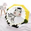 1pc Zebra Print Automatic Umbrella Portable Home Essential Umbrella, Iron Umbrella Structure Suitable for All Seasons yy251123114