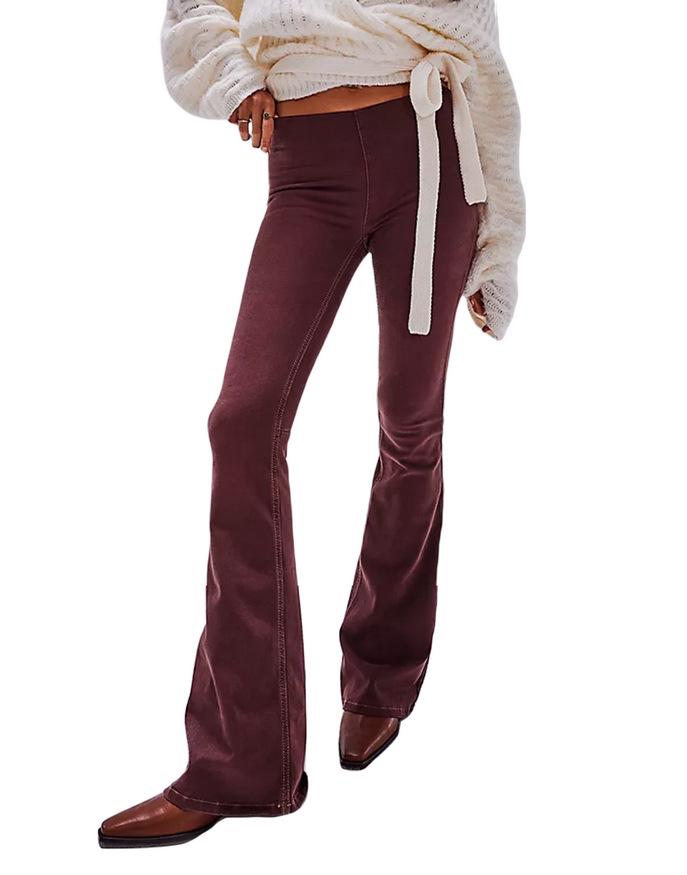Niedrig taillierte Stretch Schlagjeans für Damen - Europäische & Amerikanische Mode